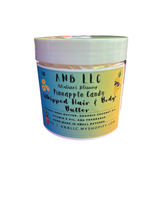Pineapple Slice Whipped Hair & Body Butter (6oz Jar)