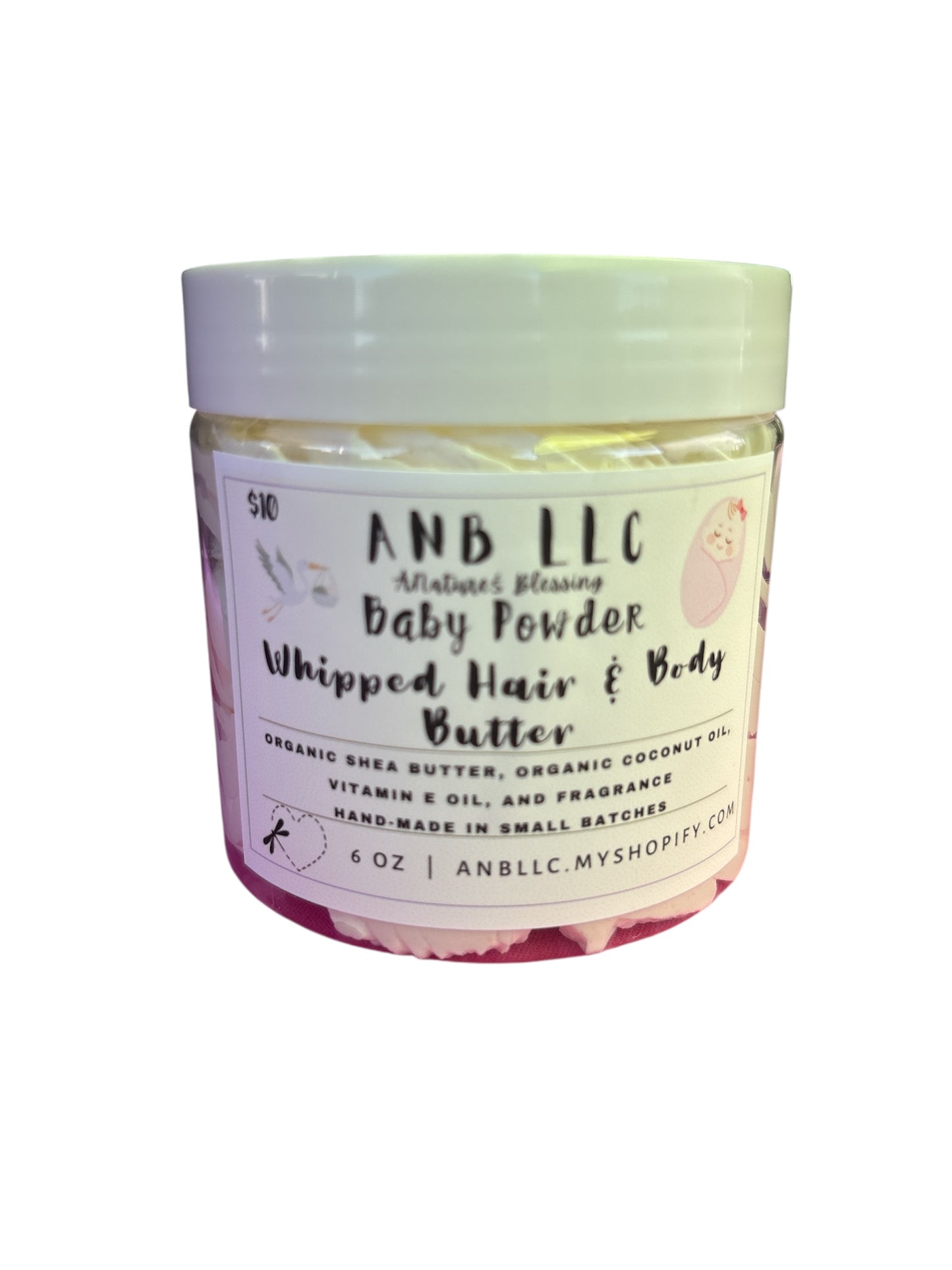 Baby Powder Whipped Hair & Body Butter (6oz Jar)