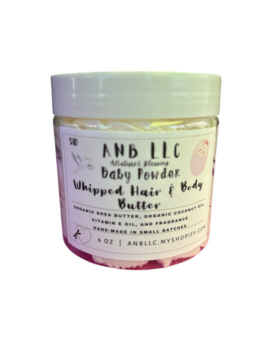Baby Powder Whipped Hair & Body Butter (6oz Jar)