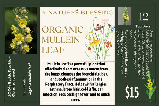 Mullein Leaf Tea 12 Tea Bags